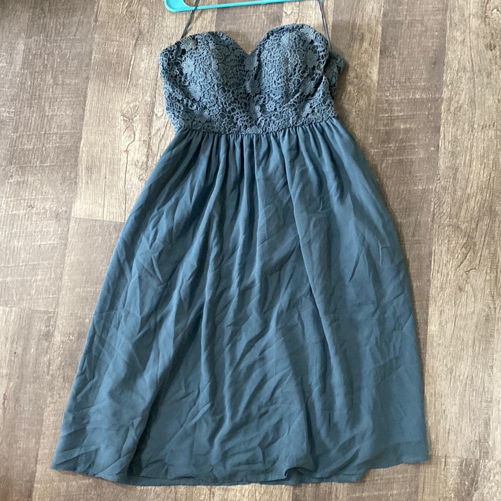 ModCloth blue strapless dress